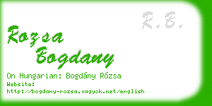 rozsa bogdany business card